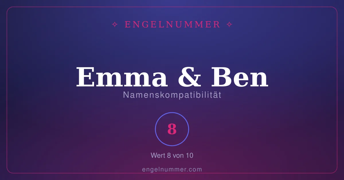Namenskompatibilität von Emma und Ben