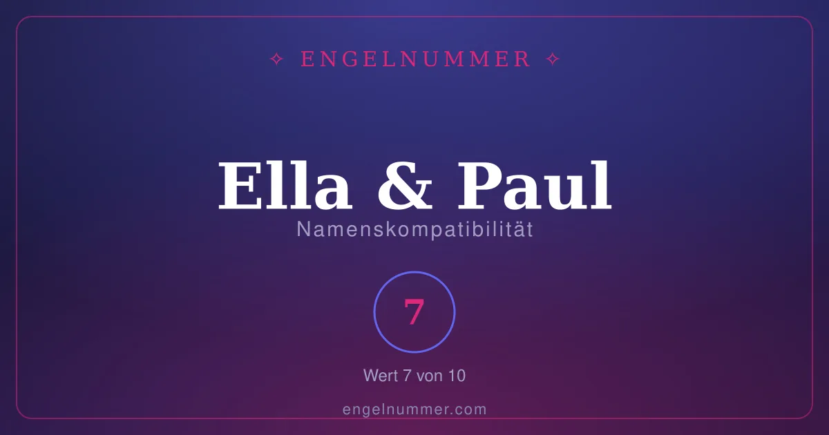 Namenskompatibilität von Ella und Paul