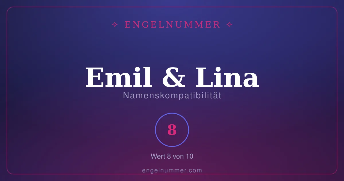 Namenskompatibilität von Emil und Lina