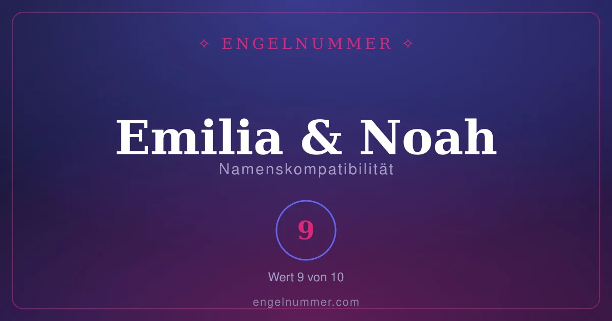 Namenskompatibilität von Emilia und Noah