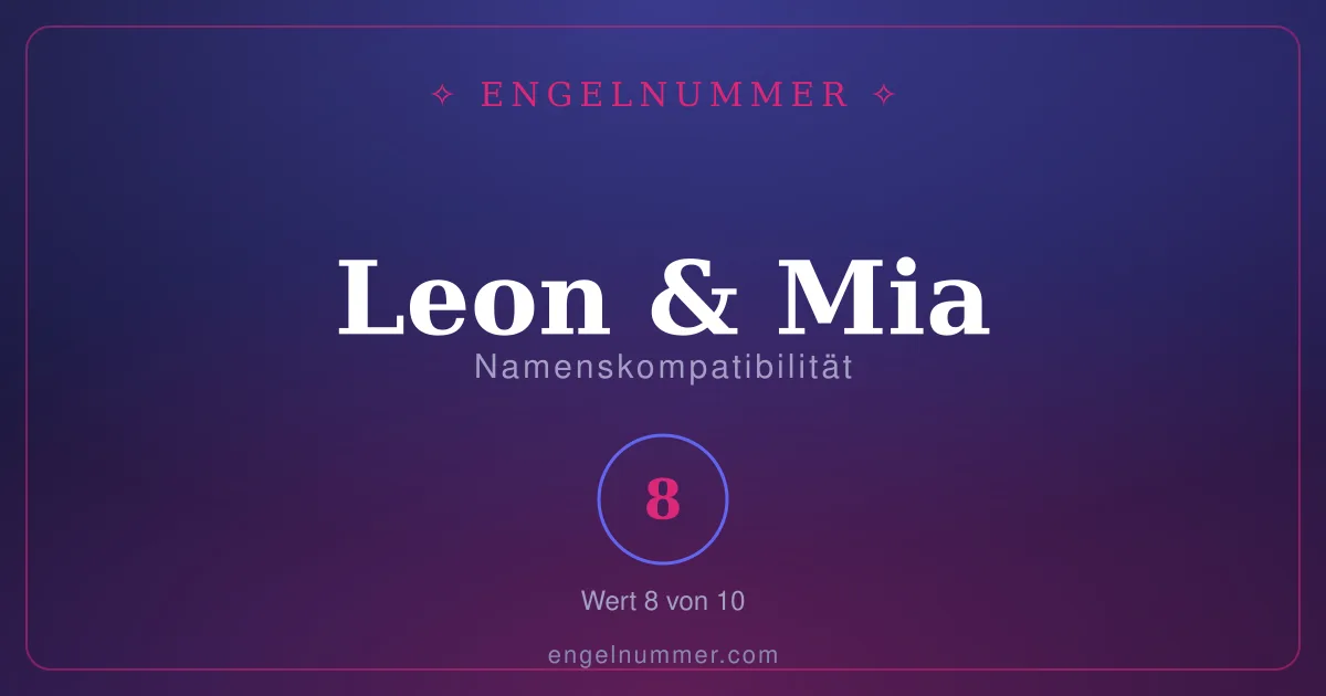 Namenskompatibilität von Leon und Mia