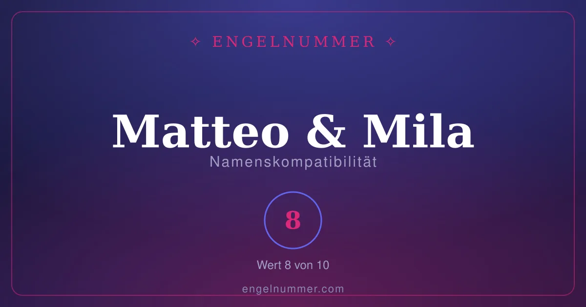 Namenskompatibilität von Matteo und Mila