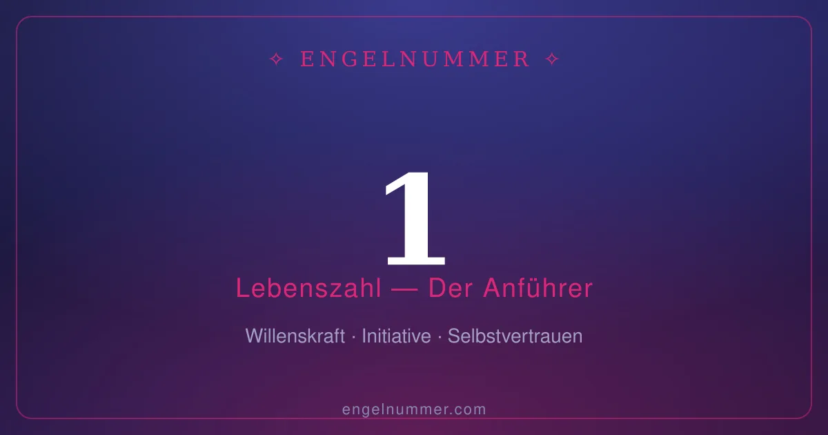 Lebenszahl 1 in der Numerologie — Der Anführer