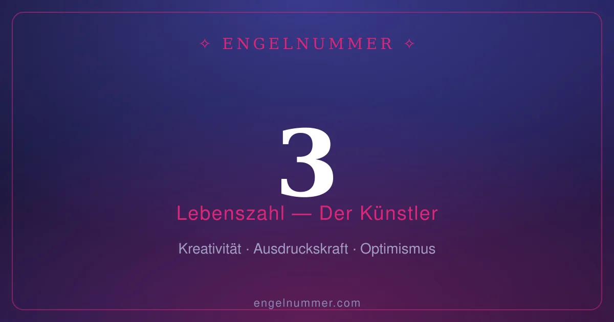 Lebenszahl 3 in der Numerologie — Der Künstler