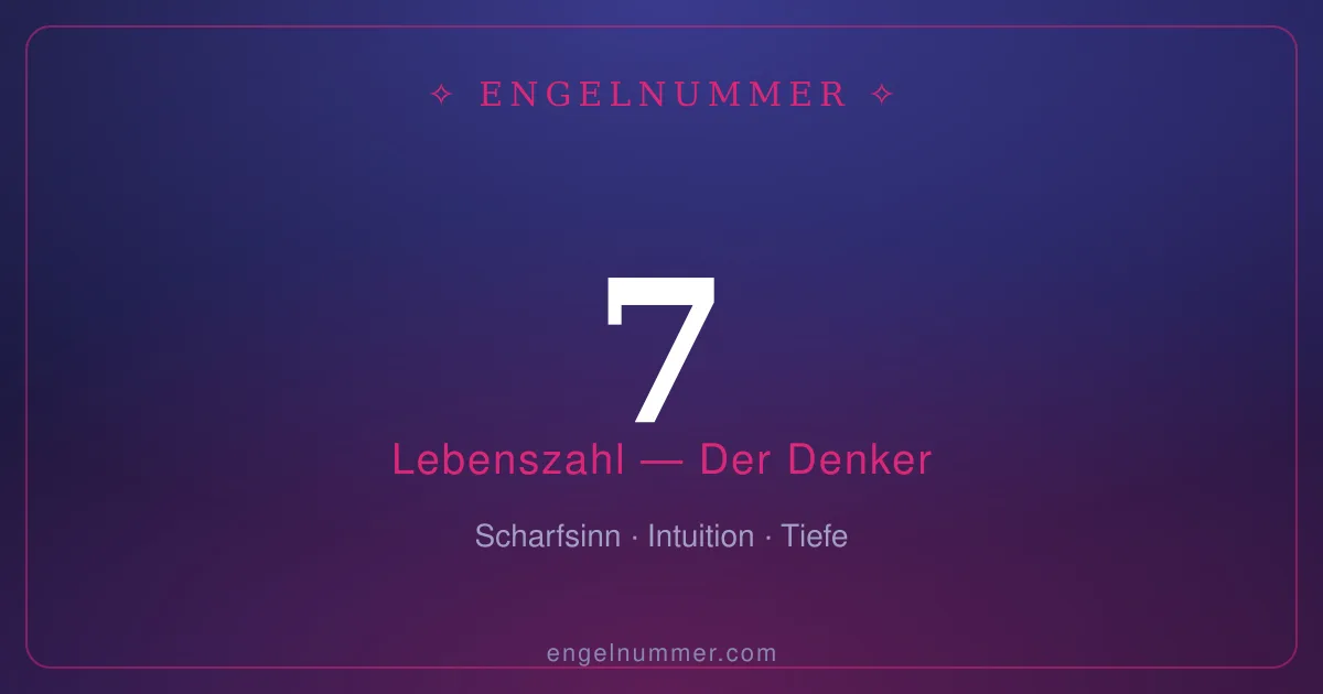 Lebenszahl 7 in der Numerologie — Der Denker