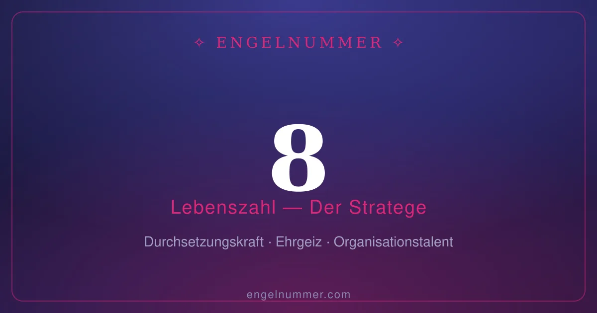 Lebenszahl 8 in der Numerologie — Der Stratege