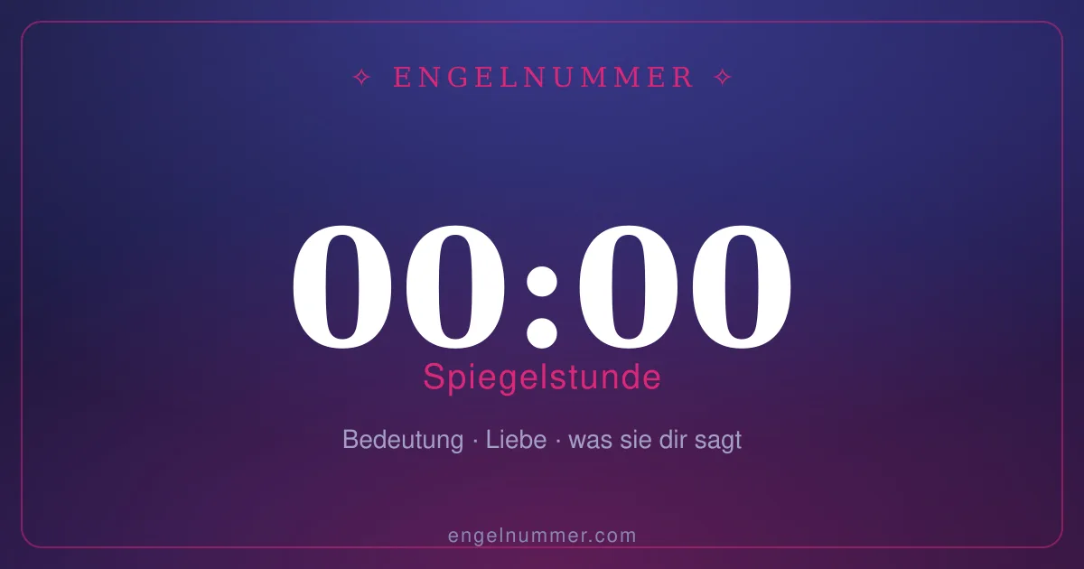 00:00 auf der Uhr — Bedeutung der Spiegelstunde