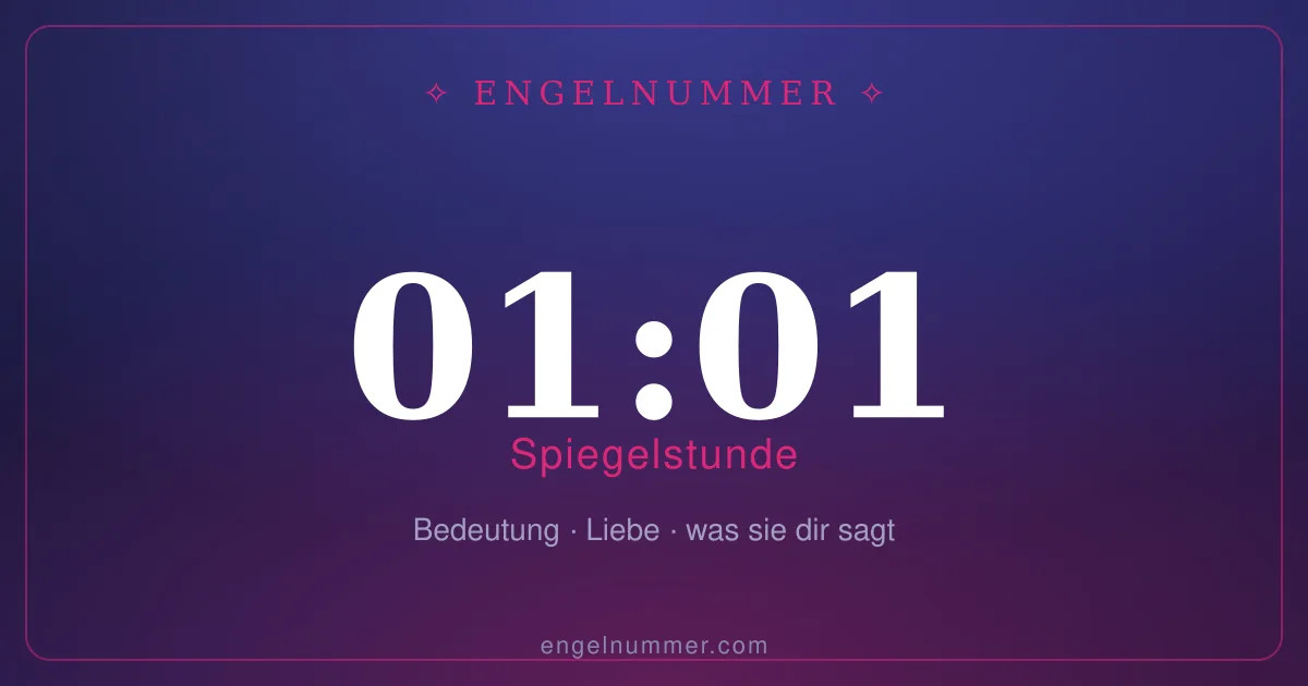 01:01 auf der Uhr — Bedeutung der Spiegelstunde