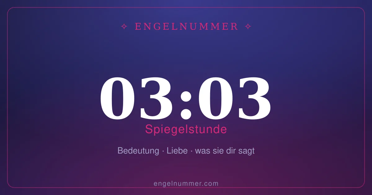 03:03 auf der Uhr — Bedeutung der Spiegelstunde