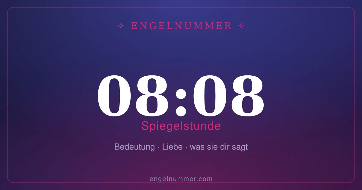 08:08 auf der Uhr — Bedeutung der Spiegelstunde