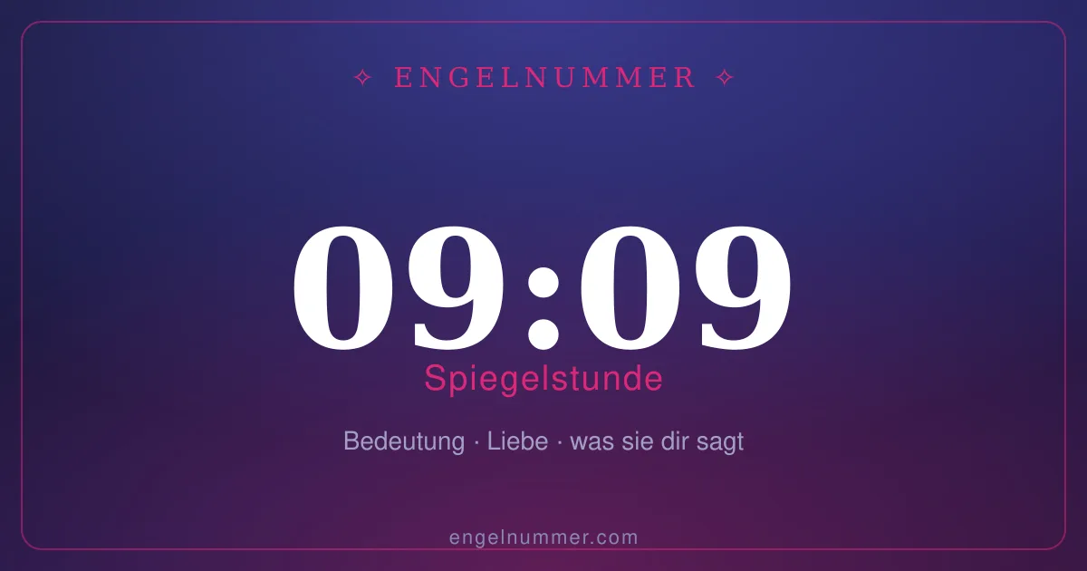 09:09 auf der Uhr — Bedeutung der Spiegelstunde