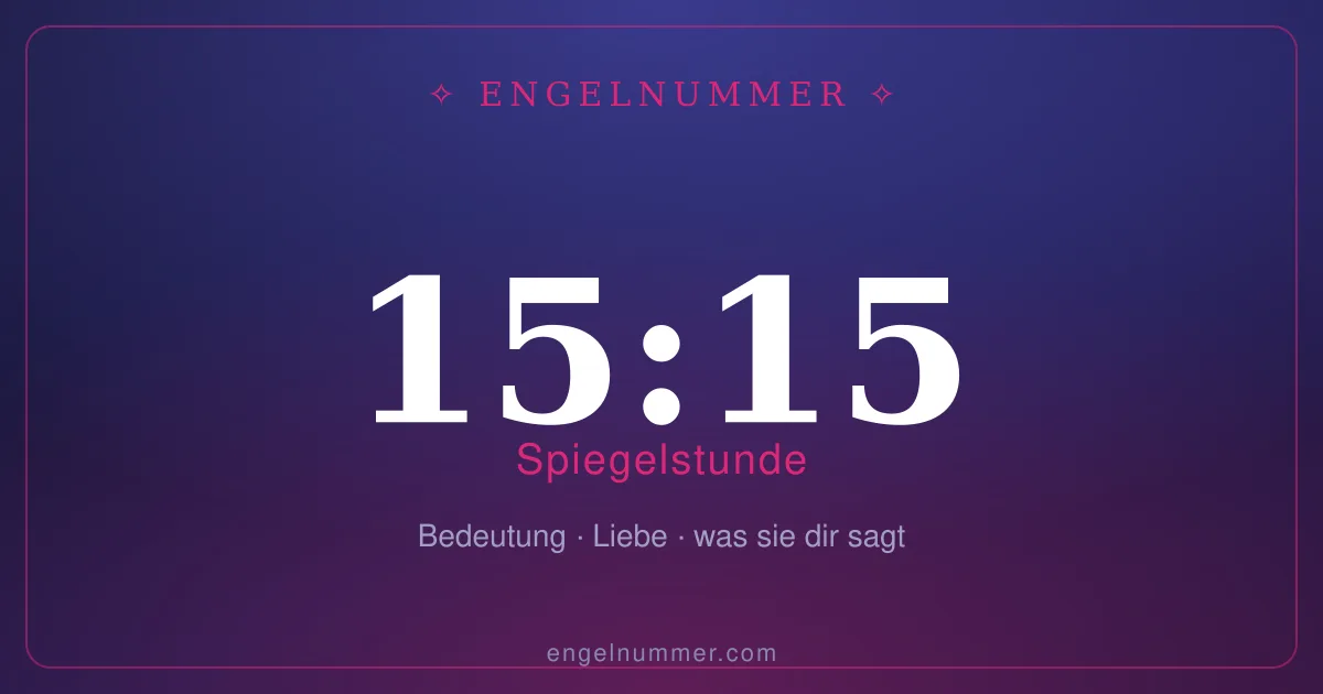 15:15 auf der Uhr — Bedeutung der Spiegelstunde