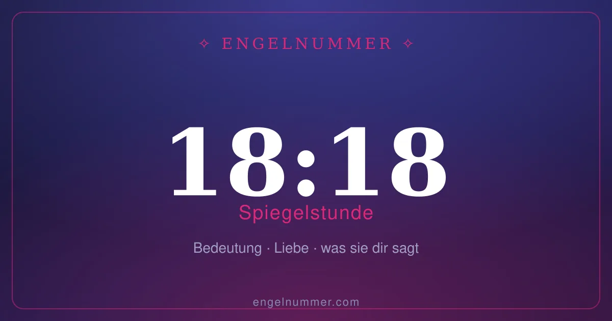 18:18 auf der Uhr — Bedeutung der Spiegelstunde