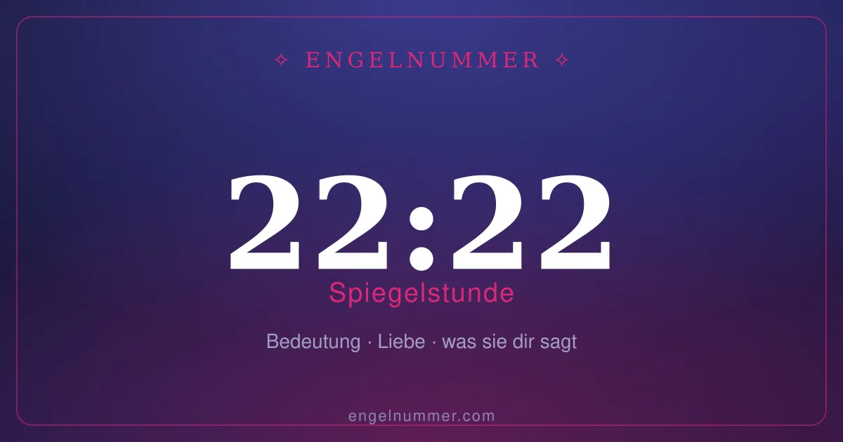 22:22 auf der Uhr — Bedeutung der Spiegelstunde