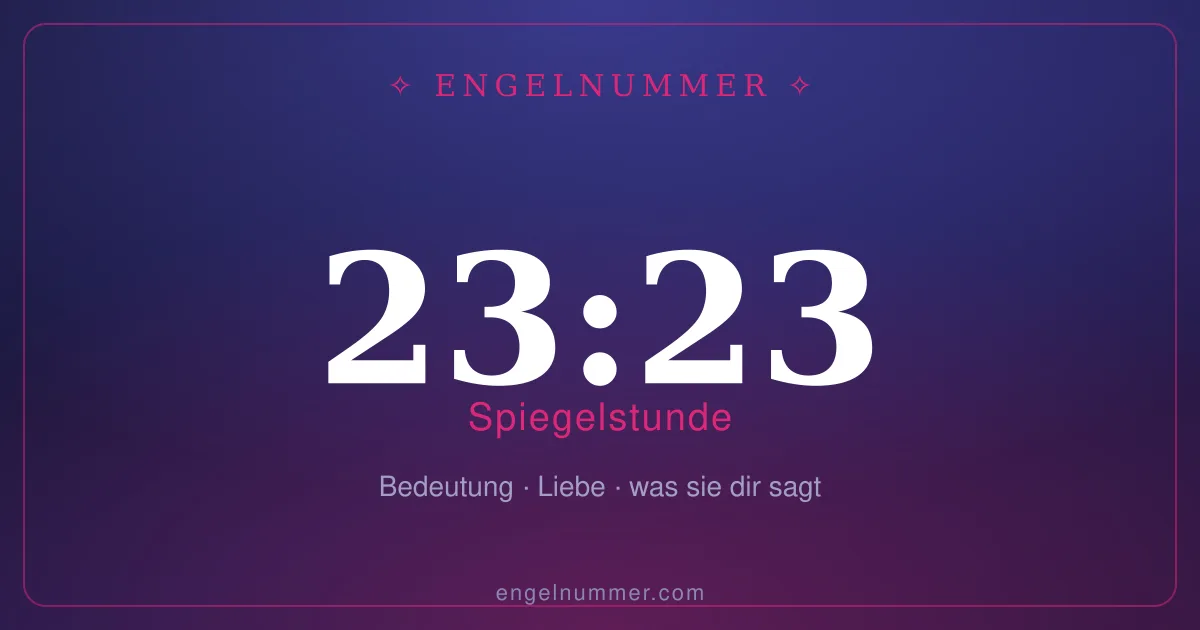 23:23 auf der Uhr — Bedeutung der Spiegelstunde